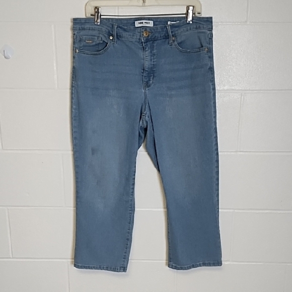 Nine West Blue Cropped Chrystie Light Blue Denim Stretch Jeans - Picture 1 of 12